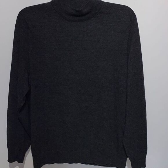 Club Room Men's Gray Knitted Turtle Neck Pullover Long Sleeve Sweater Size Large - Picture 1 of 6